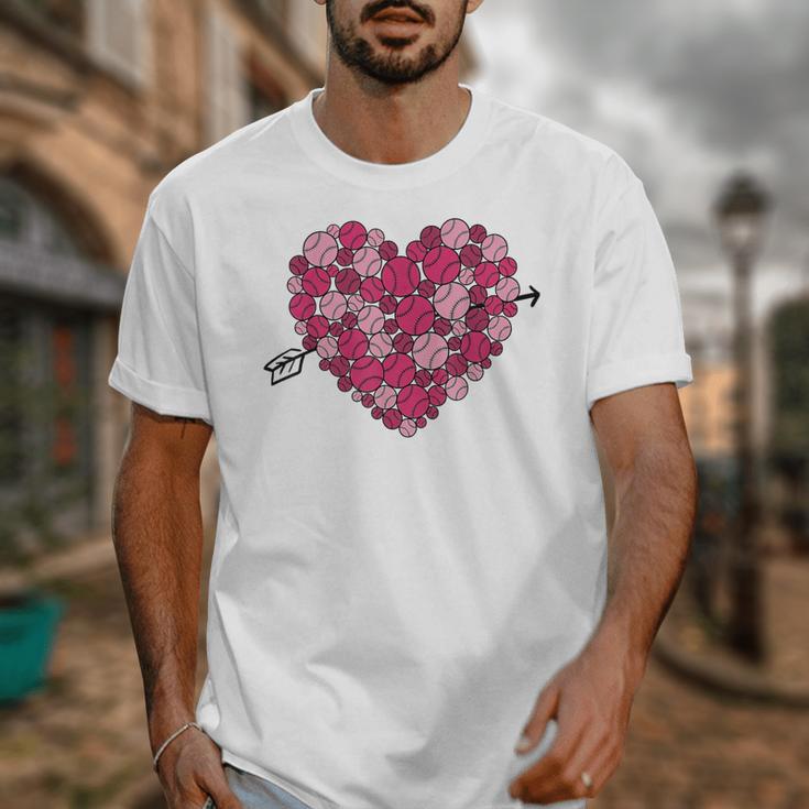 Valentine's Day Baseball Heart Softball Player Sports Lover Unisex T-Shirt Valentine's Day Baseball Heart Softball Player Sports Lover Unisex T-Shirt