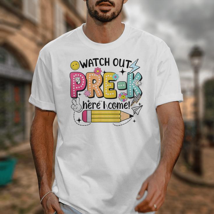 Watch Out Pre-K Here I Come Back To School Pre-K Unisex T-Shirt Watch Out Pre-K Here I Come Back To School Pre-K Unisex T-Shirt