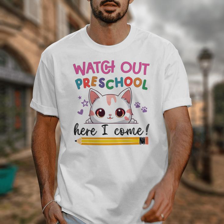 Watch Out Preschool Here I Come Girls Back To School Performance Unisex T-Shirt Watch Out Preschool Here I Come Girls Back To School Performance Unisex T-Shirt
