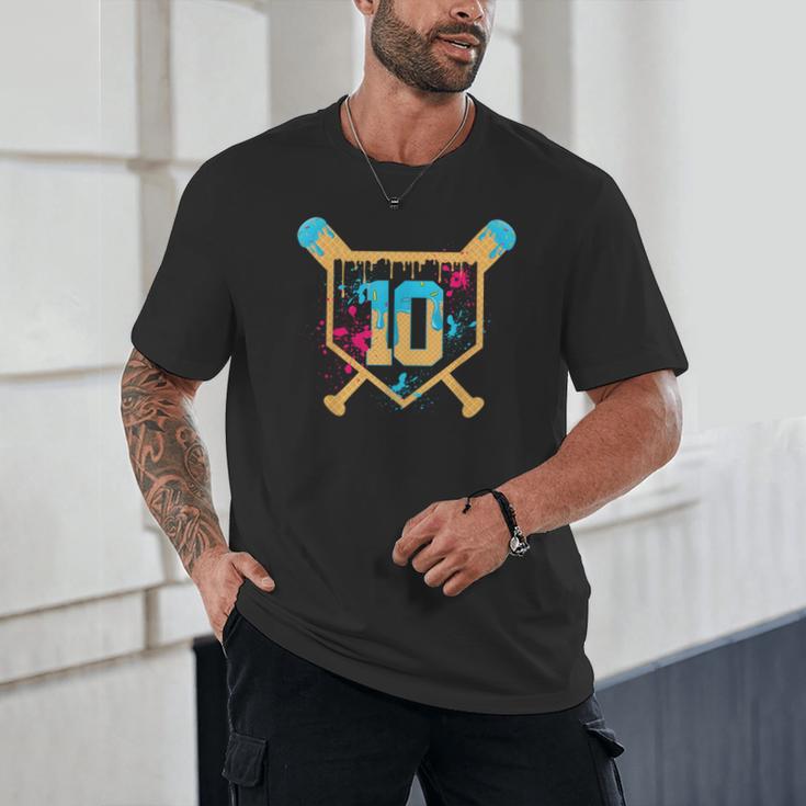 10 Years Old 10th Birthday Baseball Ice Cream Dripping Boys Unisex T-Shirt 10 Years Old 10th Birthday Baseball Ice Cream Dripping Boys Unisex T-Shirt