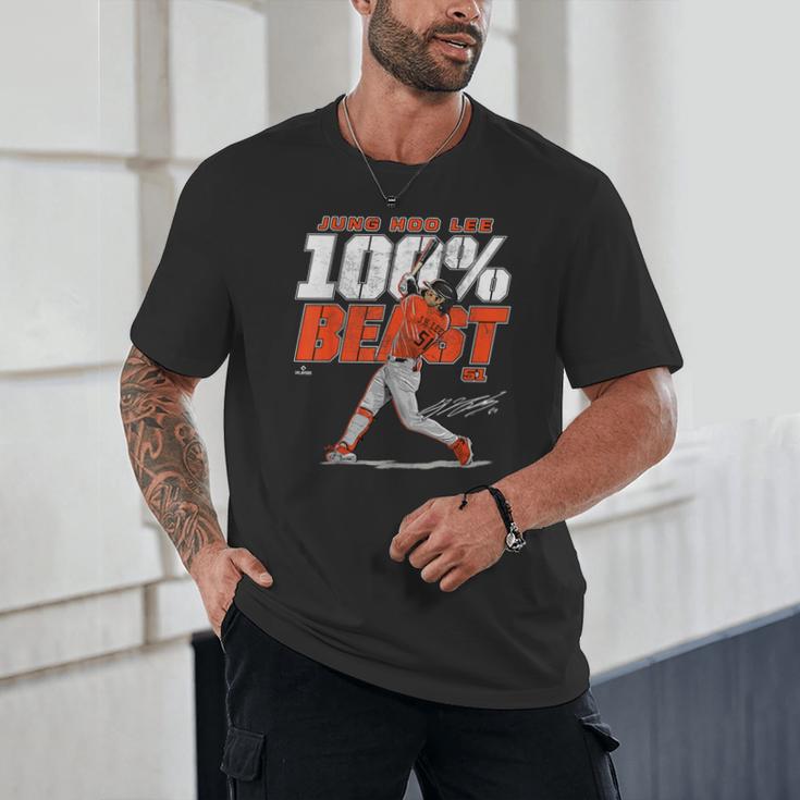 100 Beast Jung Hoo Lee San Francisco Baseball MLBPA Unisex T-Shirt