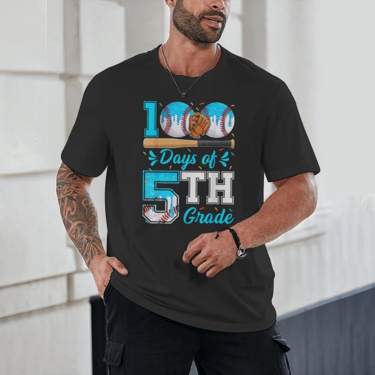 100 Days Of 5th Grade Baseball 100th Day Of School Boys Kids Unisex T-Shirt 100 Days Of 5th Grade Baseball 100th Day Of School Boys Kids Unisex T-Shirt
