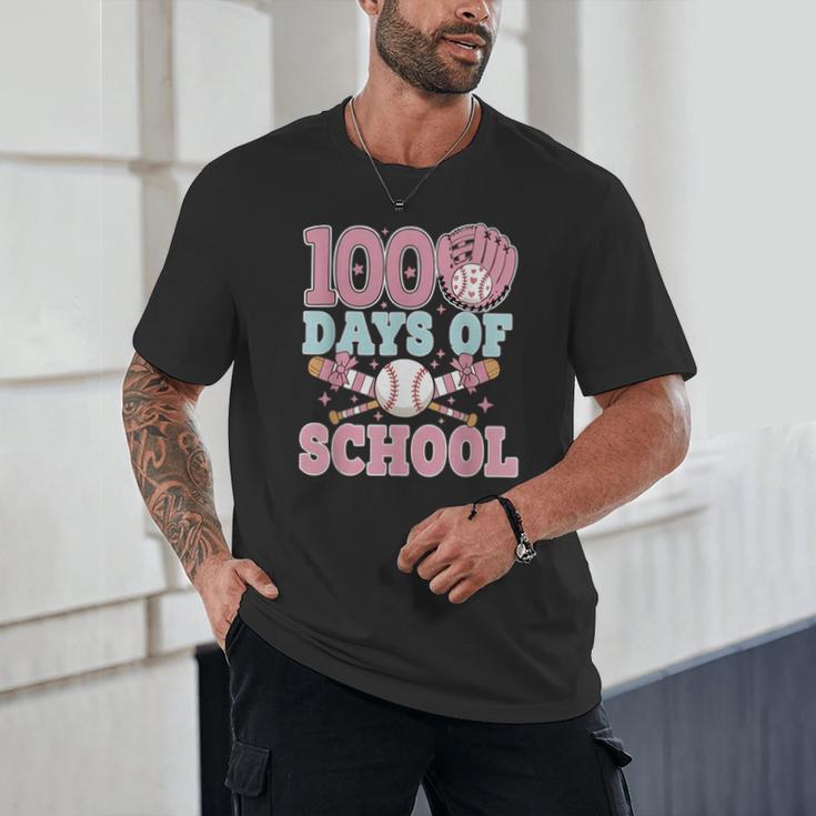 100 Days Of School Baseball 100th Day Of School Girls Unisex T-Shirt 100 Days Of School Baseball 100th Day Of School Girls Unisex T-Shirt