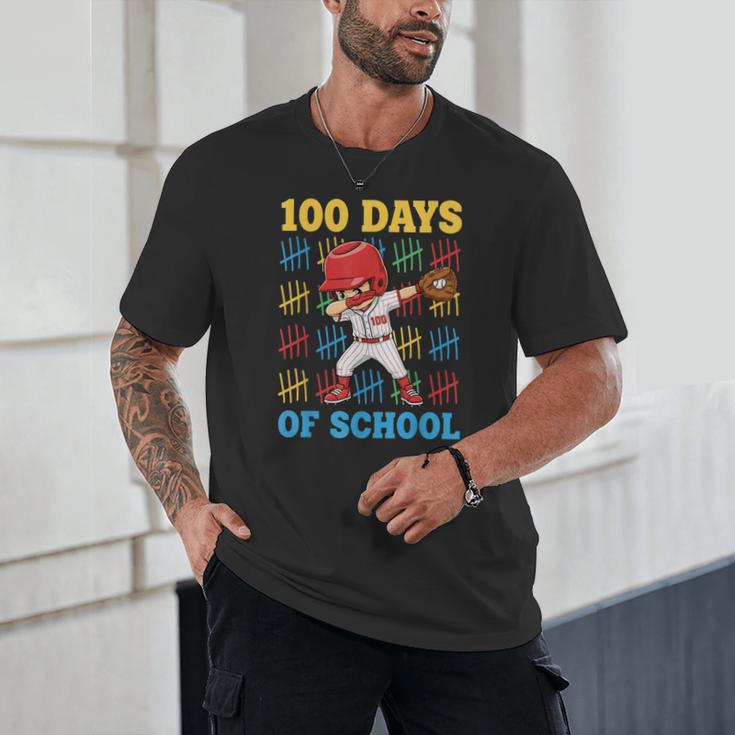 100 Days Of School Baseball Bat 100th Day Of School Boys Unisex T-Shirt