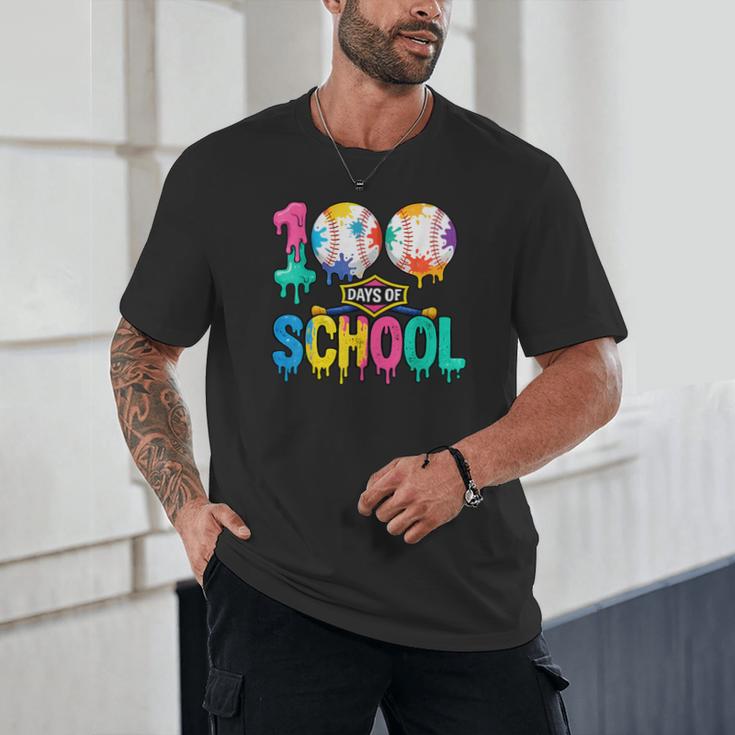 100 Days Of School Baseball Boys Kids Colorful 100th Day Unisex T-Shirt 100 Days Of School Baseball Boys Kids Colorful 100th Day Unisex T-Shirt