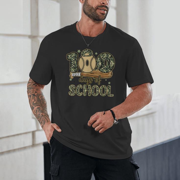 100 Days Of School Baseball Camo Boys Kids 100th Day Unisex T-Shirt 100 Days Of School Baseball Camo Boys Kids 100th Day Unisex T-Shirt