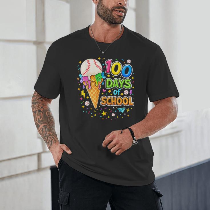 100 Days Of School Baseball Ice Cream Drip Boys Kids Player Unisex T-Shirt 100 Days Of School Baseball Ice Cream Drip Boys Kids Player Unisex T-Shirt