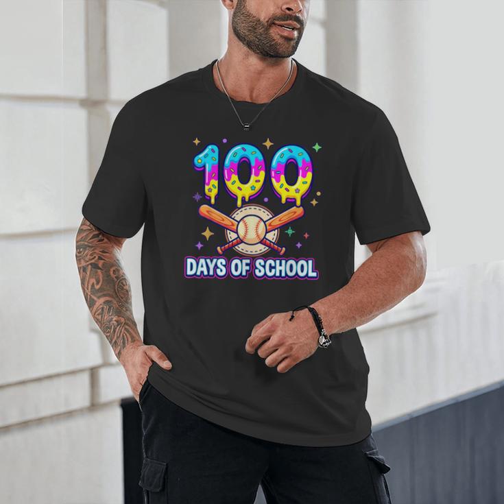 100 Days Of School Baseball Ice Cream Drip Kids Boys Teacher Unisex T-Shirt 100 Days Of School Baseball Ice Cream Drip Kids Boys Teacher Unisex T-Shirt