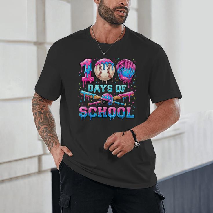 100 Days Of School Baseball Sports Drip Graphic Unisex T-Shirt 100 Days Of School Baseball Sports Drip Graphic Unisex T-Shirt