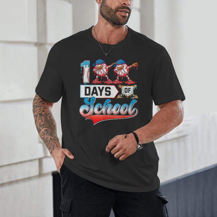 100 Days Of School Boys Baseball Drip 100th Day Dabbing Ball Unisex T-Shirt 100 Days Of School Boys Baseball Drip 100th Day Dabbing Ball Unisex T-Shirt