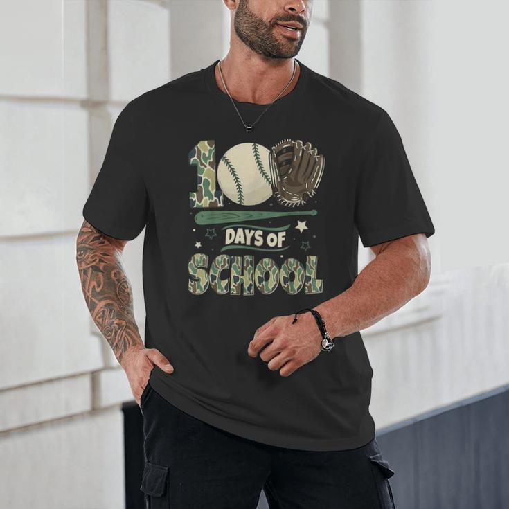 100 Days Of School Teacher Camo Baseball Boys Toddler Kids Unisex T-Shirt