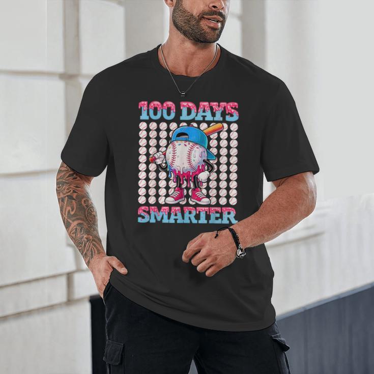 100 Days Smarter Baseball Drip Boys 100 Days Of School Kids Unisex T-Shirt 100 Days Smarter Baseball Drip Boys 100 Days Of School Kids Unisex T-Shirt
