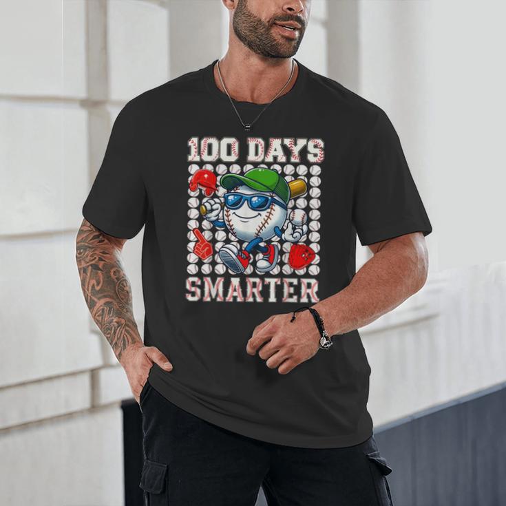100 Days Smarter Baseball 100 Days Of School Boy Girl Kid Unisex T-Shirt