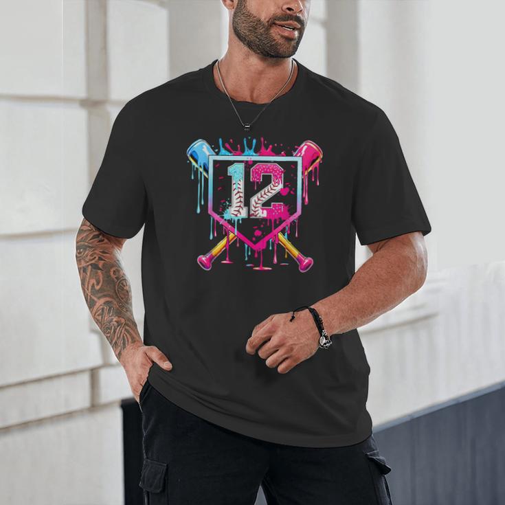 12th Birthday Boys Baseball Ice Cream Drip Boys Baseball Unisex T-Shirt 12th Birthday Boys Baseball Ice Cream Drip Boys Baseball Unisex T-Shirt