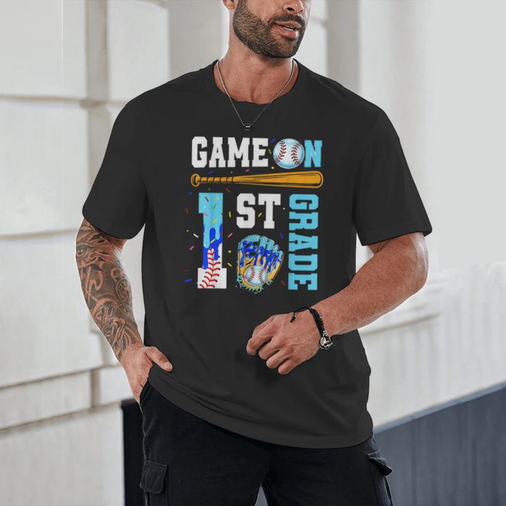 1st Grade Back To School Baseball Drip Ice Cream Game On Unisex T-Shirt 1st Grade Back To School Baseball Drip Ice Cream Game On Unisex T-Shirt