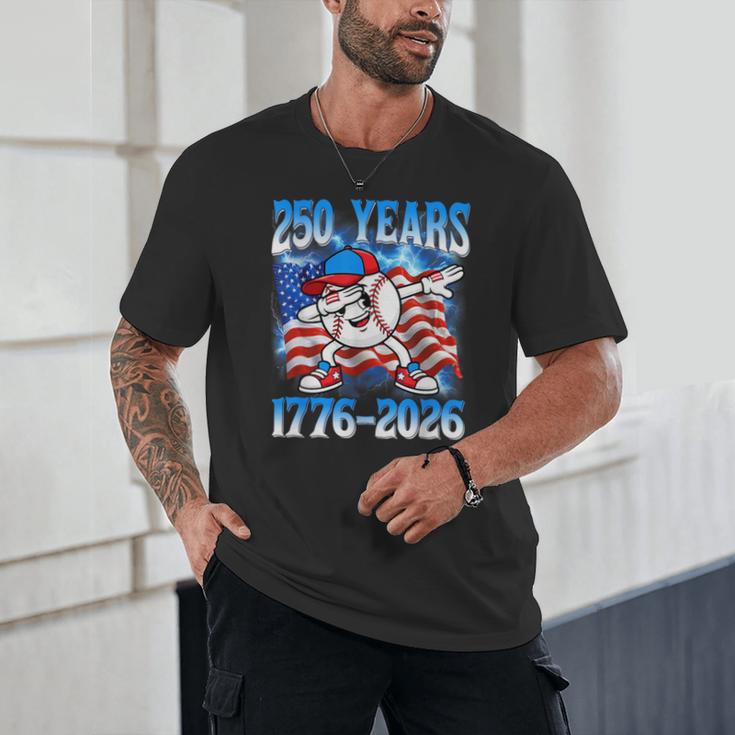 250 Years 1776 2026 250th Baseball American Flag 4th Of July Unisex T-Shirt 250 Years 1776 2026 250th Baseball American Flag 4th Of July Unisex T-Shirt