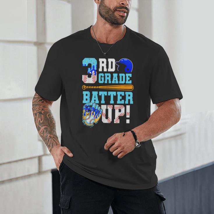 3rd Grade Back To School Baseball Drip Ice Cream Batter Up Unisex T-Shirt
