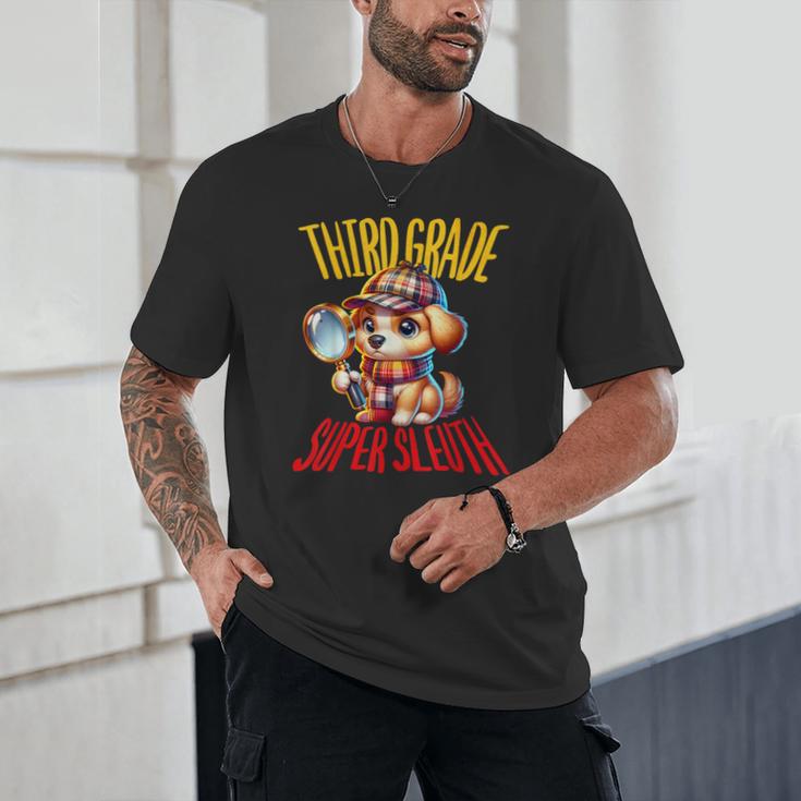 3rd Grade Super Sleuth Dog Detective Back To School Kids Unisex T-Shirt