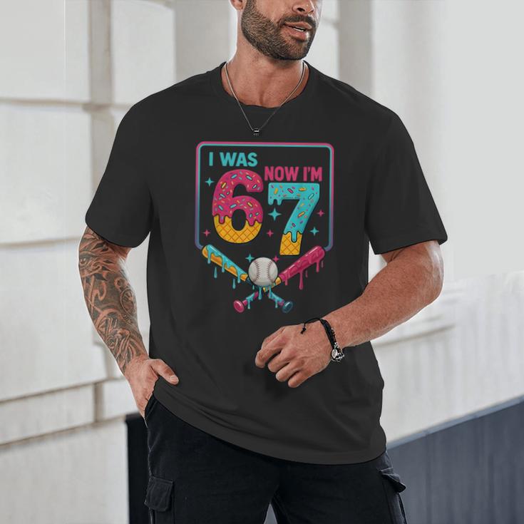 I Was 6 Now Im 7 Ice Cream Drip Baseball For Men Women Kids Unisex T-Shirt I Was 6 Now Im 7 Ice Cream Drip Baseball For Men Women Kids Unisex T-Shirt