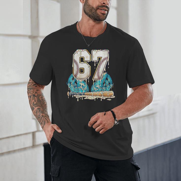 67 Baseball Drip Boys Youth Kids 6-7 Ice Cream Dripping 6 7 Unisex T-Shirt