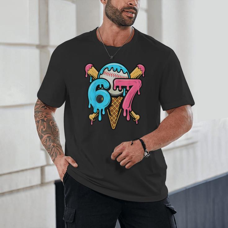 67 Baseball Ice Cream Drip Player Unisex T-Shirt 67 Baseball Ice Cream Drip Player Unisex T-Shirt