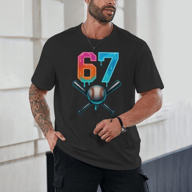 67 Baseball Meme Cool Drip Number 67 Player Or 67th Birthday Unisex T-Shirt
