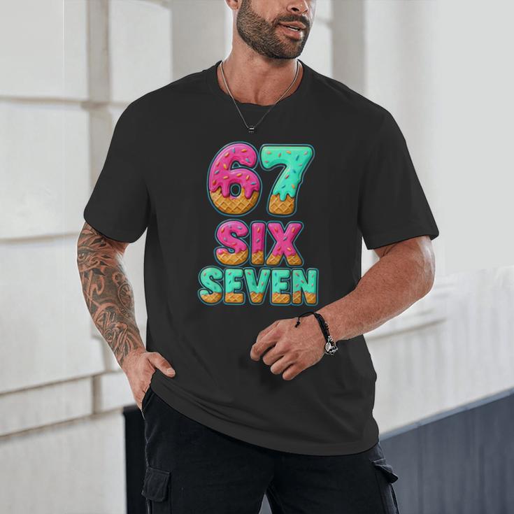 67 Ice Cream Drip Baseball Six Seven 6-7 Meme Teen Boy Unisex T-Shirt