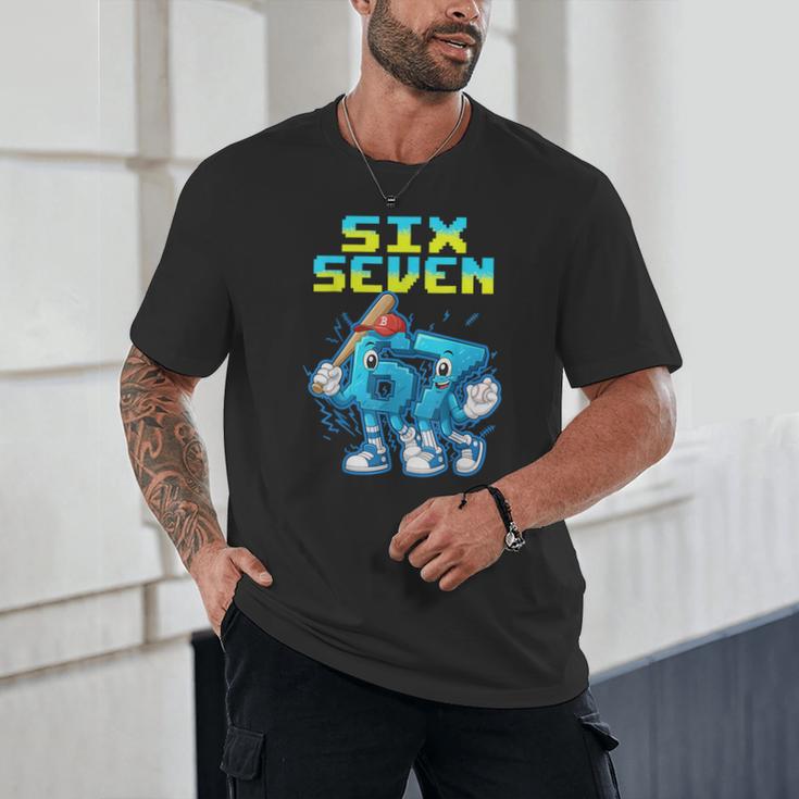 67 Six Seven 6-7 Italian Brainrot Kids Baseball Meme Unisex T-Shirt 67 Six Seven 6-7 Italian Brainrot Kids Baseball Meme Unisex T-Shirt