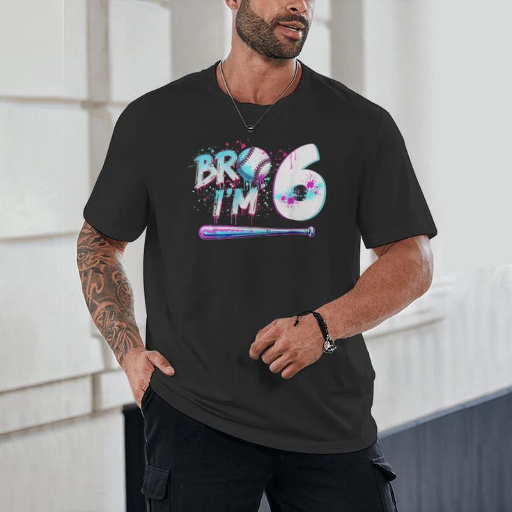 6th Birthday Boy Bro I'm 6 Year Old Baseball Ice Cream Drip Unisex T-Shirt 6th Birthday Boy Bro I'm 6 Year Old Baseball Ice Cream Drip Unisex T-Shirt