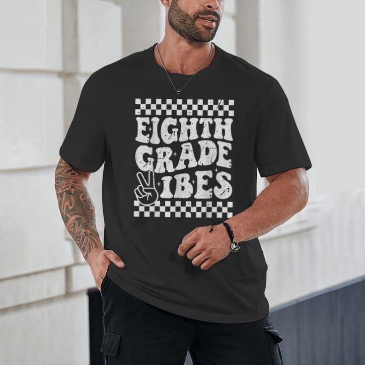 8th Eighth Grade Vibes 1st Back To School Checkerboard Crew Unisex T-Shirt