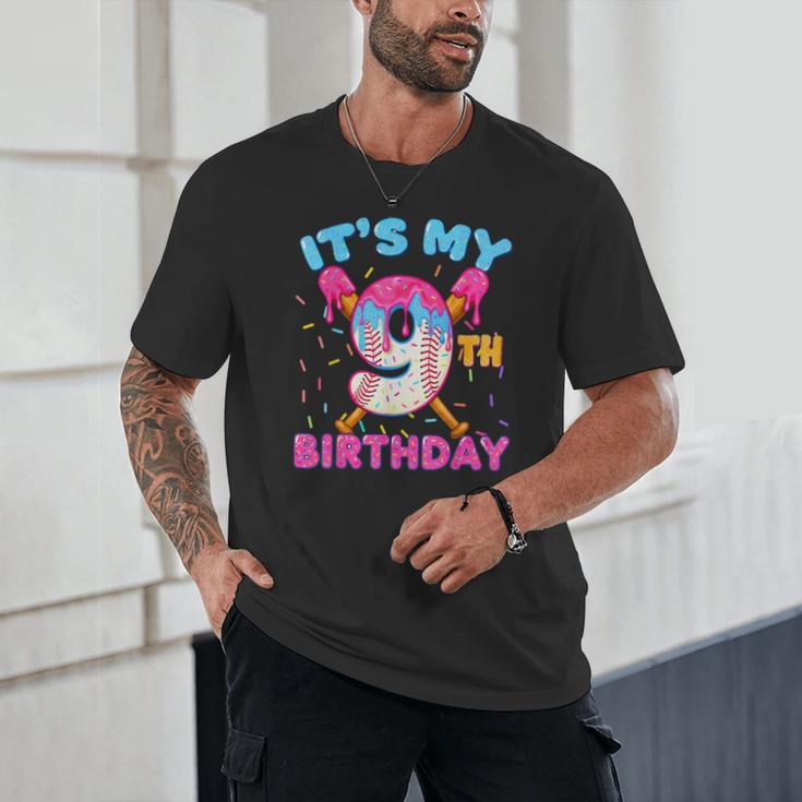9th Birthday Baseball 9 Year Old Ice Cream Drip Boy Baseball Unisex T-Shirt 9th Birthday Baseball 9 Year Old Ice Cream Drip Boy Baseball Unisex T-Shirt