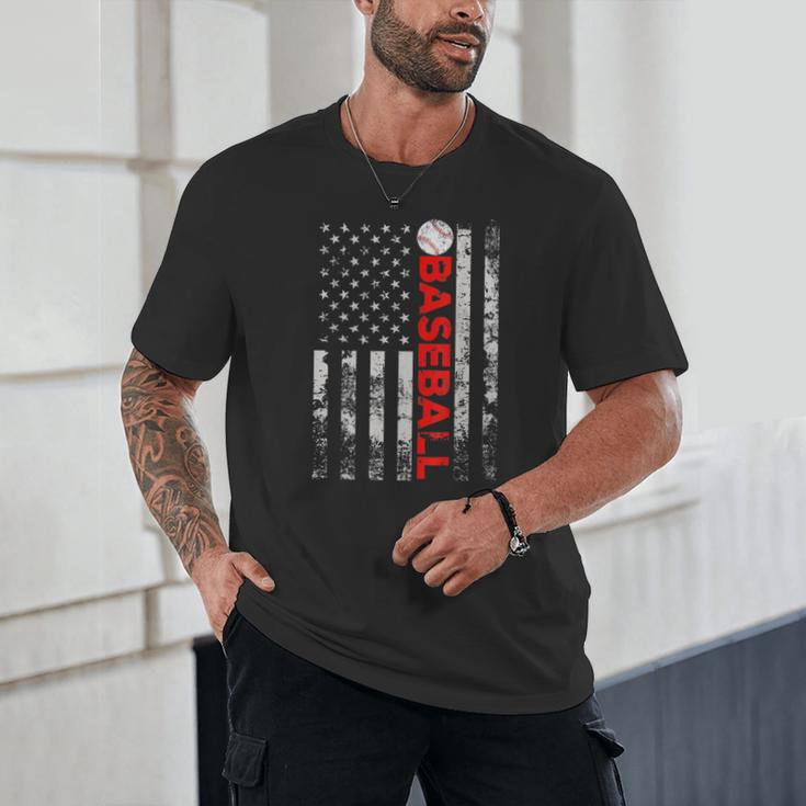 American Flag Baseball Team Baseball Player Baseball Unisex T-Shirt