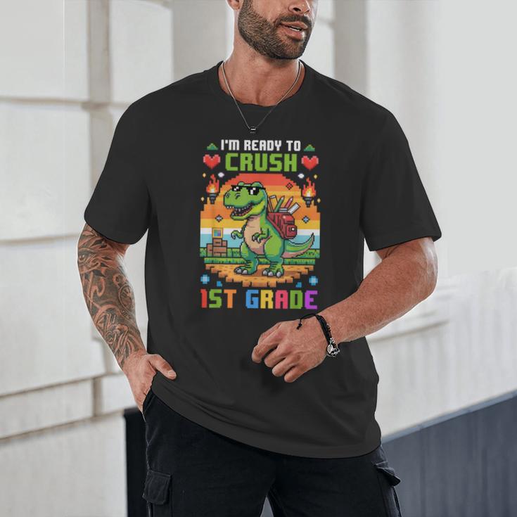 Back To School 1St Grade Boys I'm Ready To Crush Dinosaur Unisex T-Shirt Back To School 1St Grade Boys I'm Ready To Crush Dinosaur Unisex T-Shirt