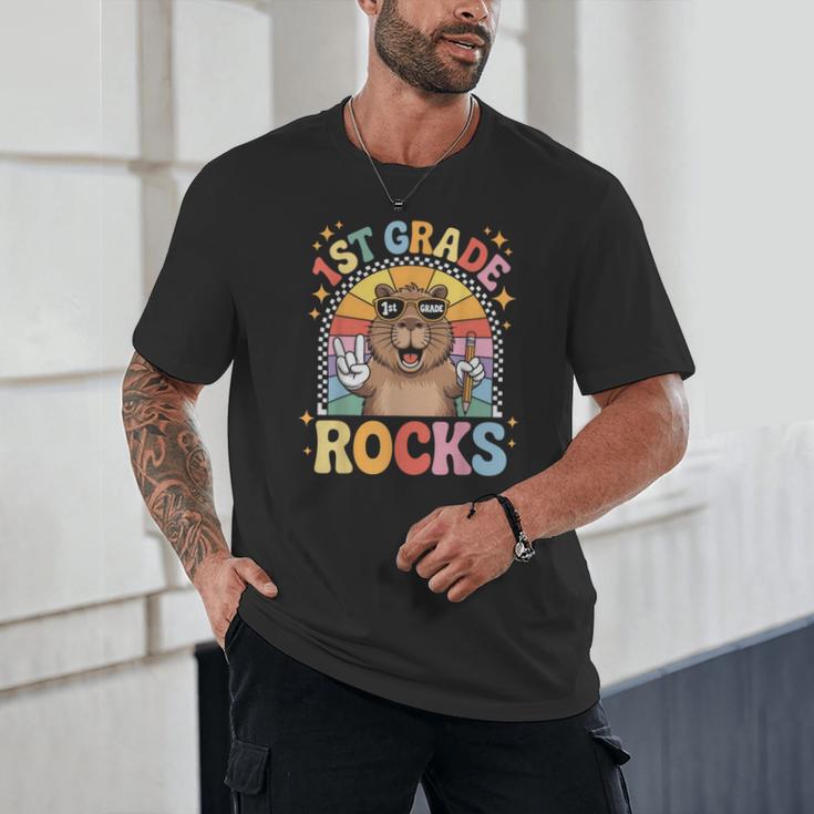 Back To School 1st Grade Capybara First Grade Rocks Unisex T-Shirt Back To School 1st Grade Capybara First Grade Rocks Unisex T-Shirt