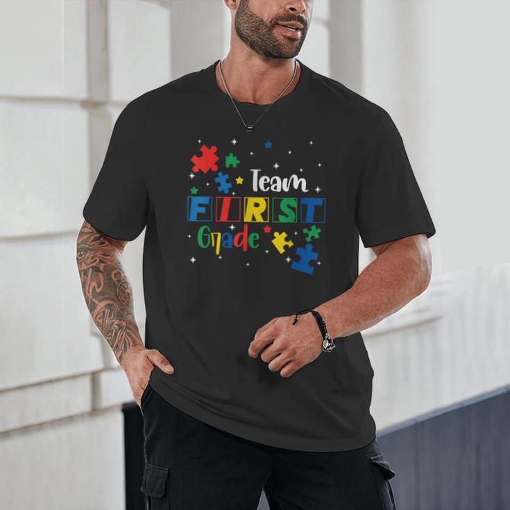 Back To School Autism Puzzle Pieces Autistic First Grade ASD Unisex T-Shirt Back To School Autism Puzzle Pieces Autistic First Grade ASD Unisex T-Shirt