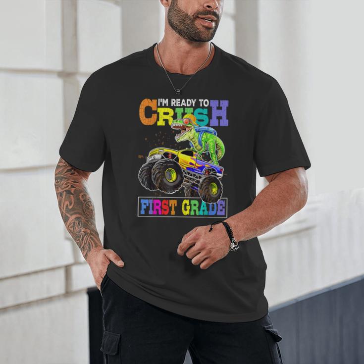 Back To School Boy Dinosaur I'm Ready To Crush First Grade Unisex T-Shirt Back To School Boy Dinosaur I'm Ready To Crush First Grade Unisex T-Shirt