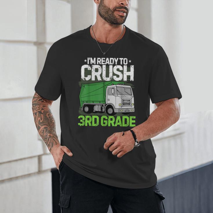Back To School First Day Of 3rd Grade Garbage Truck Boys Unisex T-Shirt