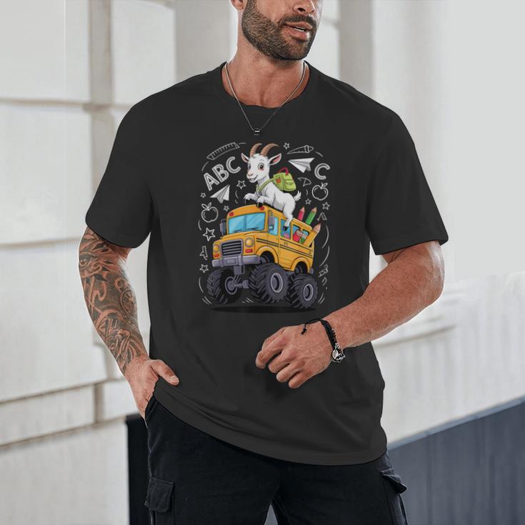 Back To School Goat School Bus 100 Days Of School Unisex T-Shirt Back To School Goat School Bus 100 Days Of School Unisex T-Shirt