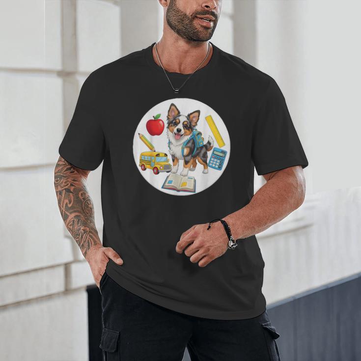 Back To School Miniature American Shepherd Dog Boys Girls Unisex T-Shirt