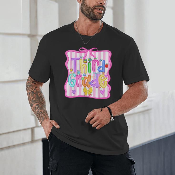 Back To School Third Grade Girls Coquette Bow 3rd Grade Kids Unisex T-Shirt Back To School Third Grade Girls Coquette Bow 3rd Grade Kids Unisex T-Shirt