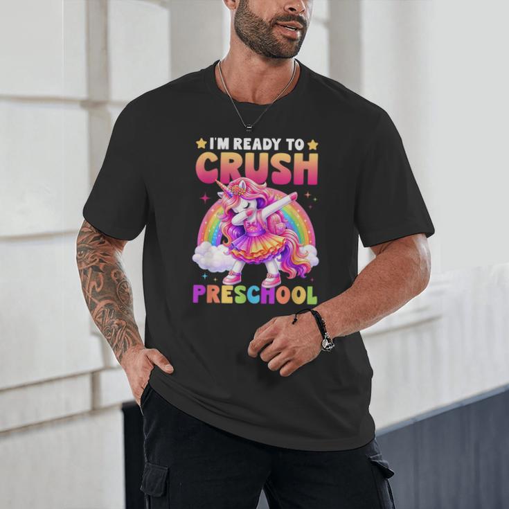 Back To School Unicorn Girls I'm Ready To Crush Preschool Unisex T-Shirt Back To School Unicorn Girls I'm Ready To Crush Preschool Unisex T-Shirt
