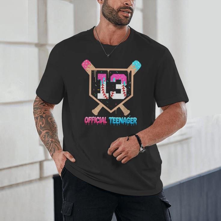 Baseball 13 Year Ice Cream Drip 13th Bday Official Teenager Unisex T-Shirt Baseball 13 Year Ice Cream Drip 13th Bday Official Teenager Unisex T-Shirt