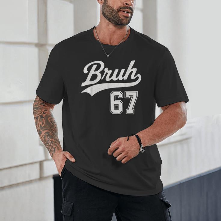 Baseball 6 7 Bruh Number 67 Six Seven Meme Boys Kids Unisex T-Shirt