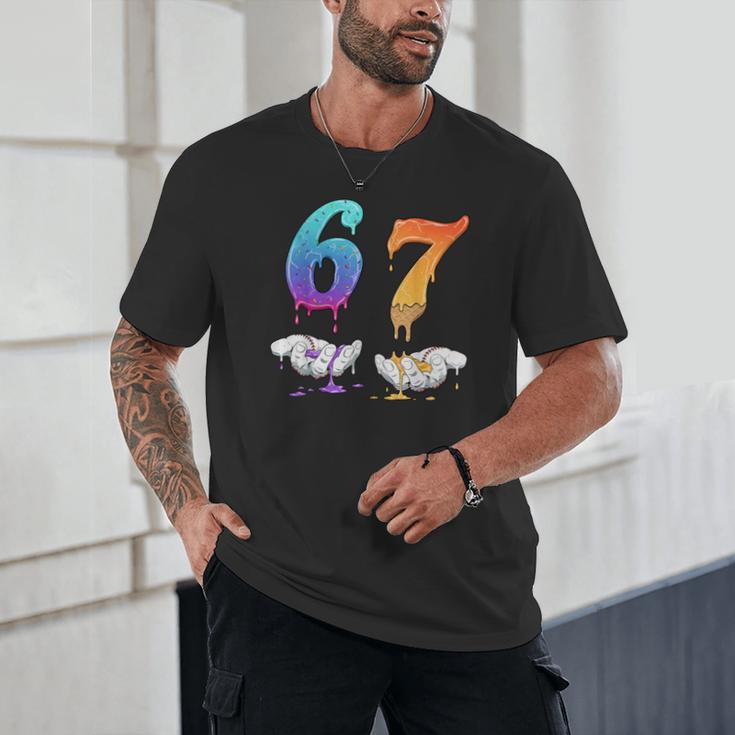 Baseball 67 Ice Cream Drip Six Seven Boys Meme Unisex T-Shirt