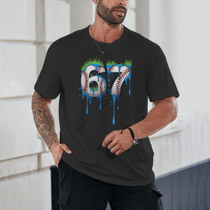 Baseball 67 Six Seven Gen Alpha Meme Blue Drip Boys Unisex T-Shirt Baseball 67 Six Seven Gen Alpha Meme Blue Drip Boys Unisex T-Shirt