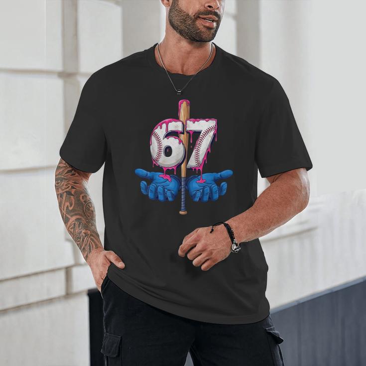 Baseball 67 Six Seven Gen Alpha Meme Drip Unisex T-Shirt Baseball 67 Six Seven Gen Alpha Meme Drip Unisex T-Shirt
