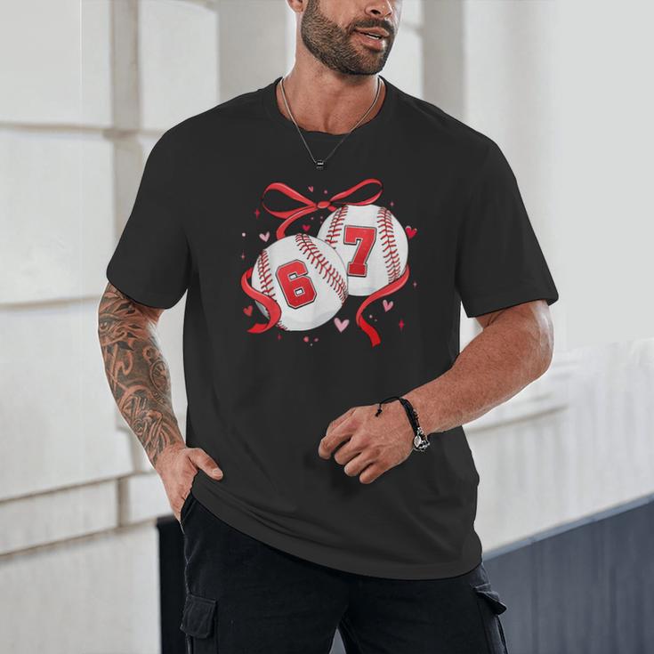Baseball 67 Six Seven Gen Alpha Meme Valentine's Day Unisex T-Shirt Baseball 67 Six Seven Gen Alpha Meme Valentine's Day Unisex T-Shirt