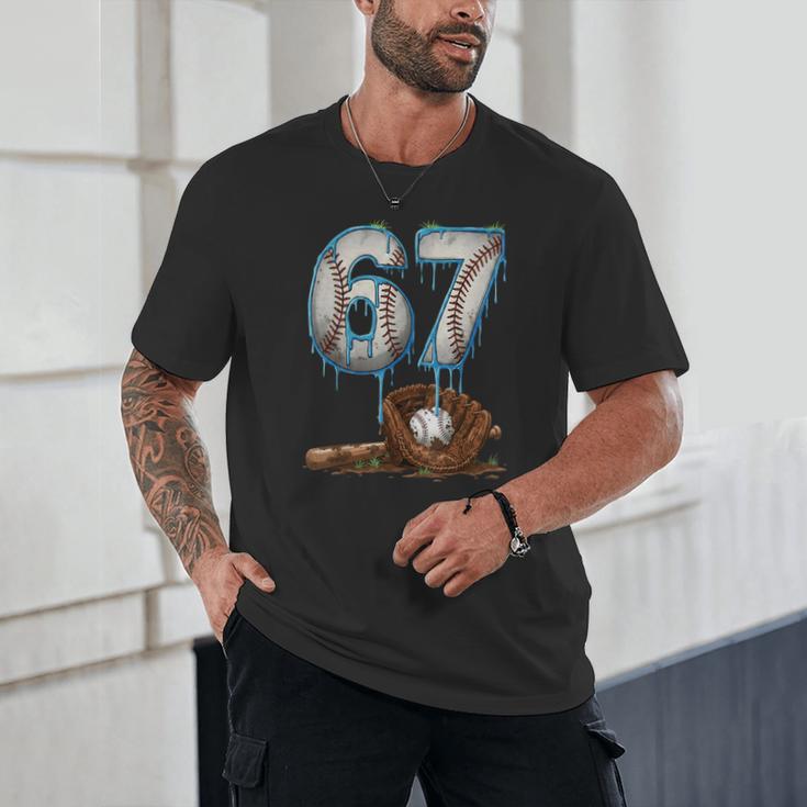 Baseball 67 Six Seven Meme 6-7 Drip Baseball Boys Men Unisex T-Shirt