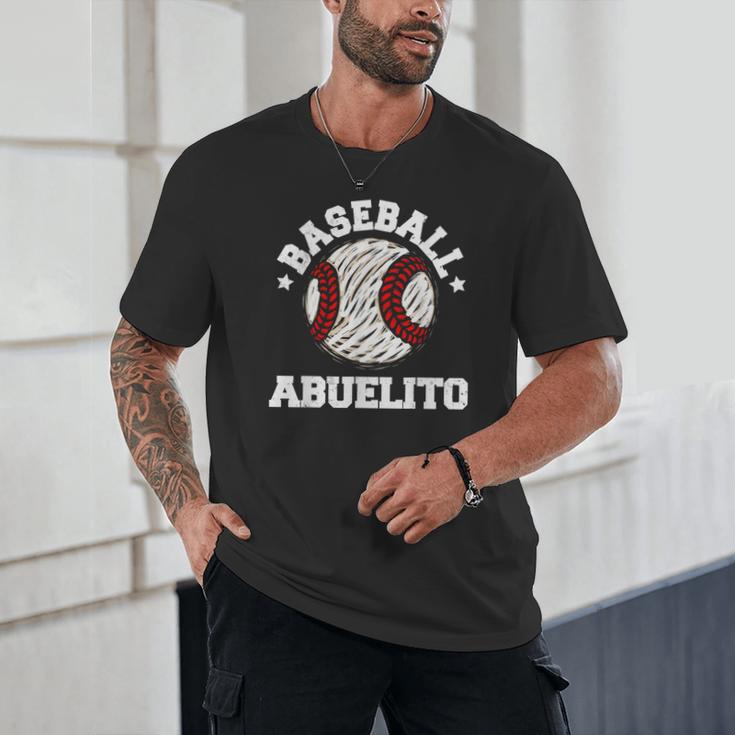 Baseball Abuelito Distressed Vintage Grandpa Game Day Unisex T-Shirt