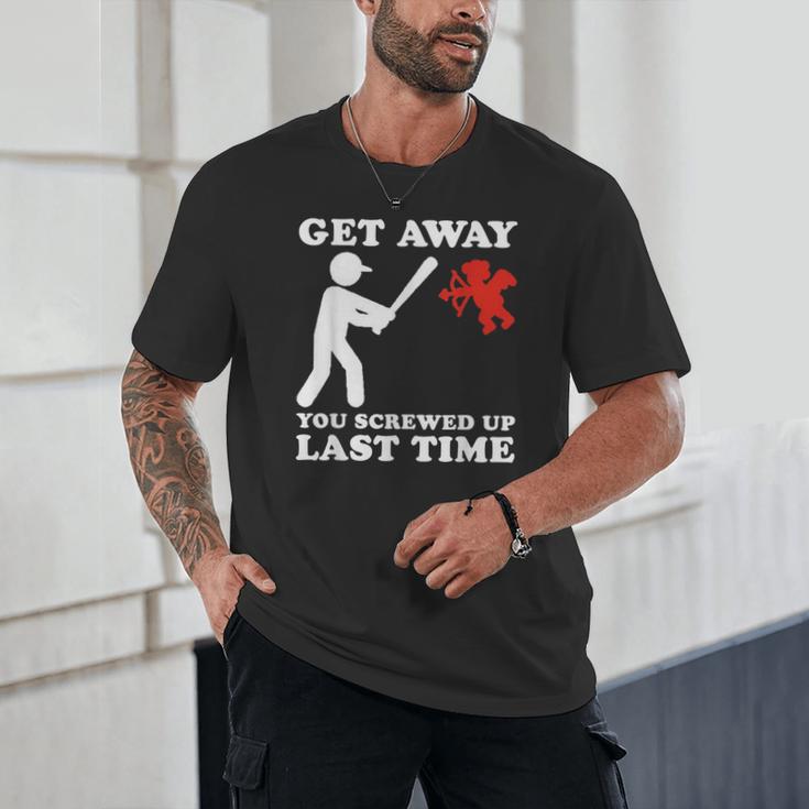 Baseball Anti Valentine Humor Cupid Joke Men Women Unisex T-Shirt